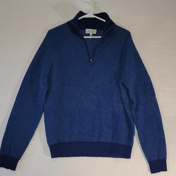 Neiman Marcus 100% Cashmere Mens ¼zip Pullover Sweater